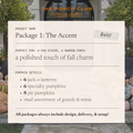 Package 1: The Accent